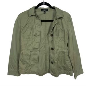 Talbots Light Army Green Jacket with Pockets 4p